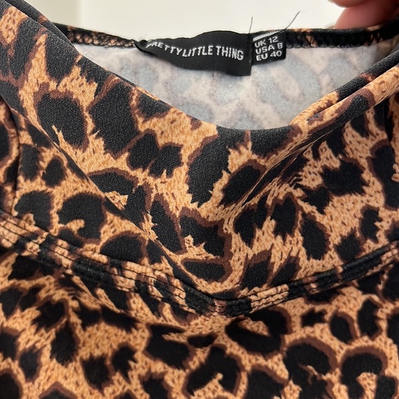 Leopard Print Strap Cup Detailed Midi - Picture 2 of 4